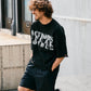 【予約販売7月中旬～下旬入荷】-Jesse-(ｼﾞｪｼｰ)  "ACTIONS SPEAK LOUDER" カットオフ ハーフスリーブスウェット