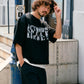 【予約販売7月中旬～下旬入荷】-Jesse-(ｼﾞｪｼｰ)  "ACTIONS SPEAK LOUDER" カットオフ ハーフスリーブスウェット
