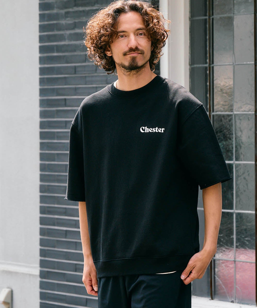 【予約販売7月中旬～下旬入荷】-Travis-(ﾄﾗｳﾞｨｽ)  バンダナパッチワーク ハーフスリーブスウェット