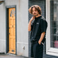 【予約販売7月中旬～下旬入荷】-Travis-(ﾄﾗｳﾞｨｽ)  バンダナパッチワーク ハーフスリーブスウェット