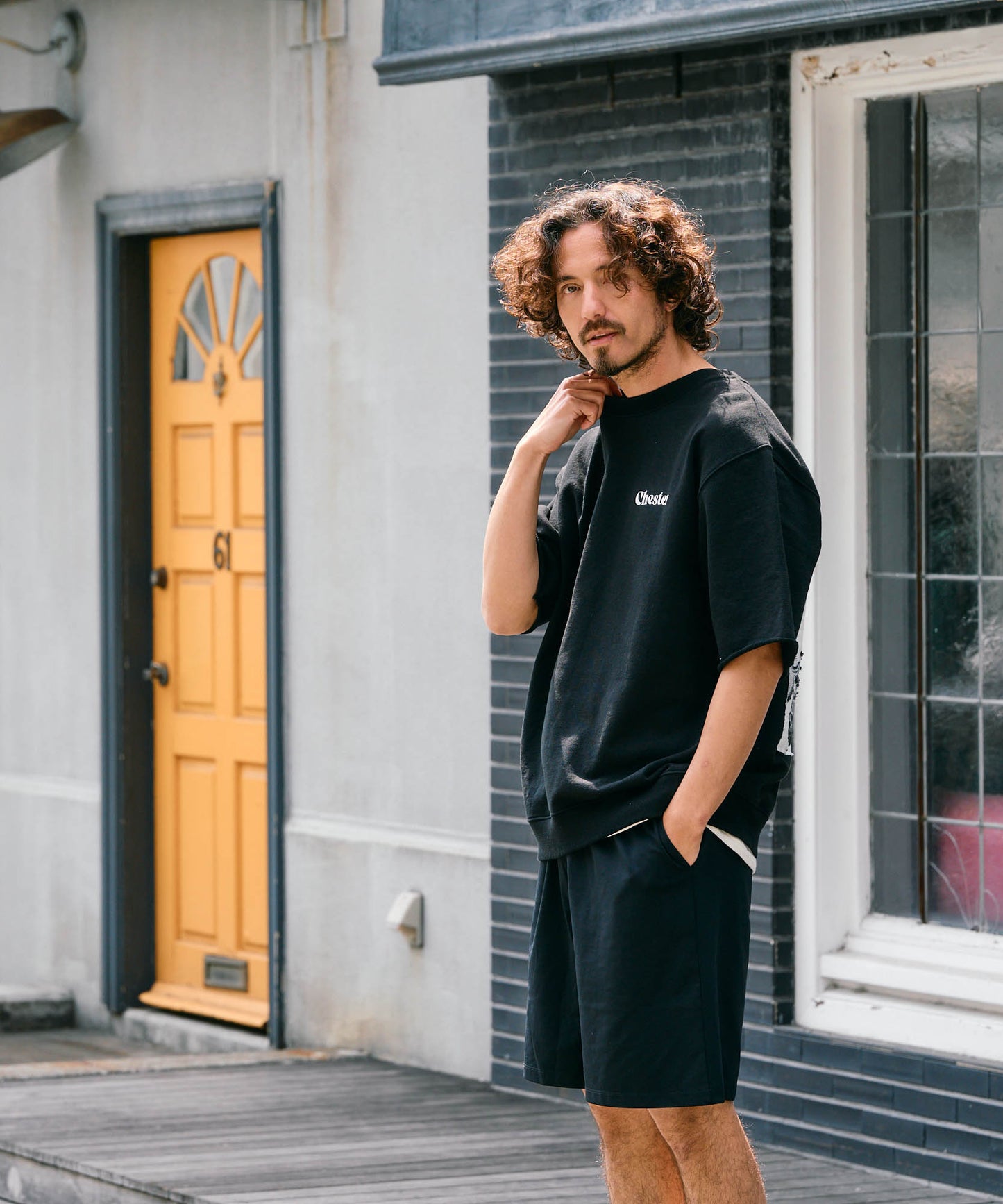 【予約販売7月中旬～下旬入荷】-Travis-(ﾄﾗｳﾞｨｽ)  バンダナパッチワーク ハーフスリーブスウェット
