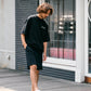 【予約販売7月中旬～下旬入荷】-Travis-(ﾄﾗｳﾞｨｽ)  バンダナパッチワーク ハーフスリーブスウェット
