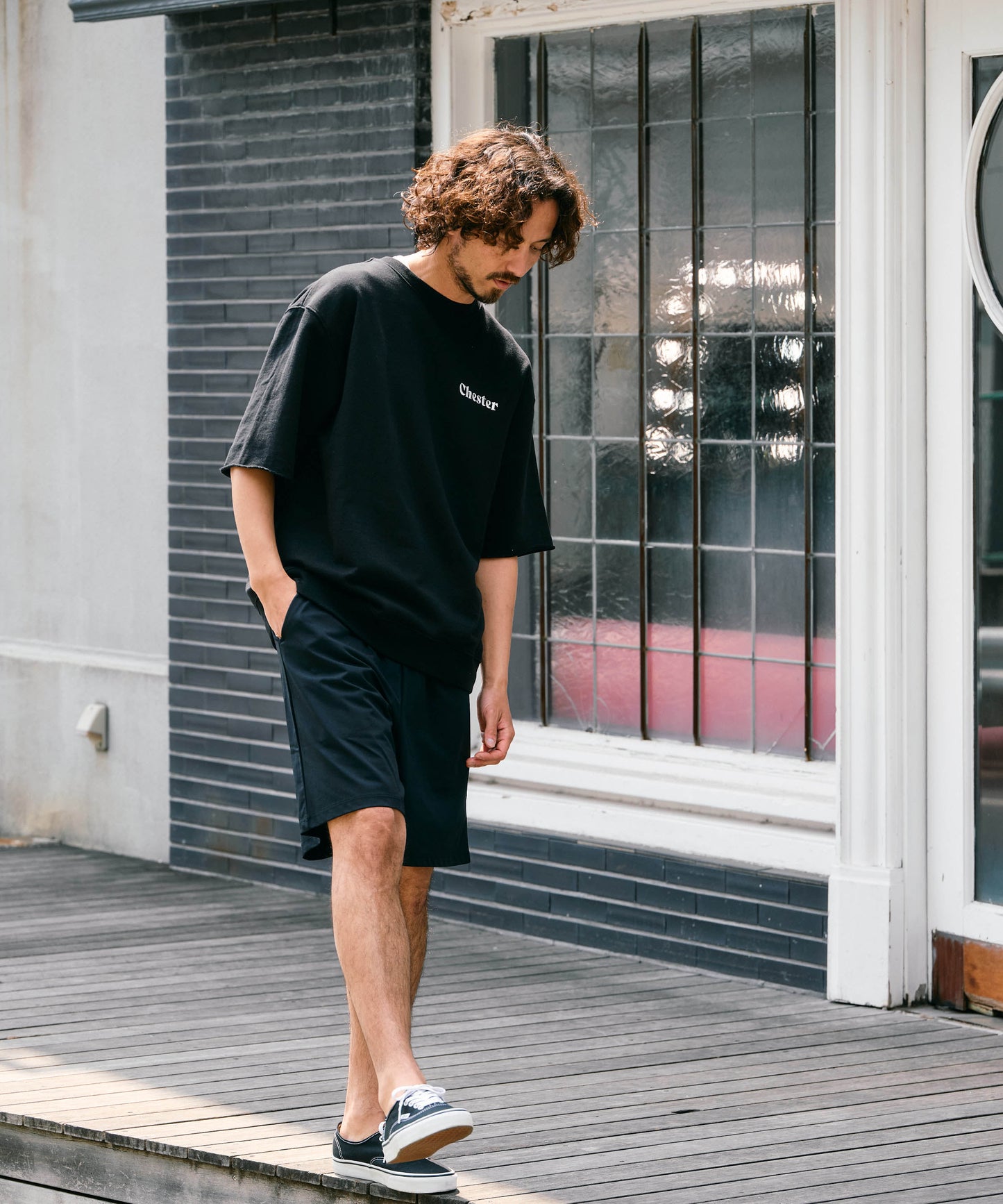 【予約販売7月中旬～下旬入荷】-Travis-(ﾄﾗｳﾞｨｽ)  バンダナパッチワーク ハーフスリーブスウェット