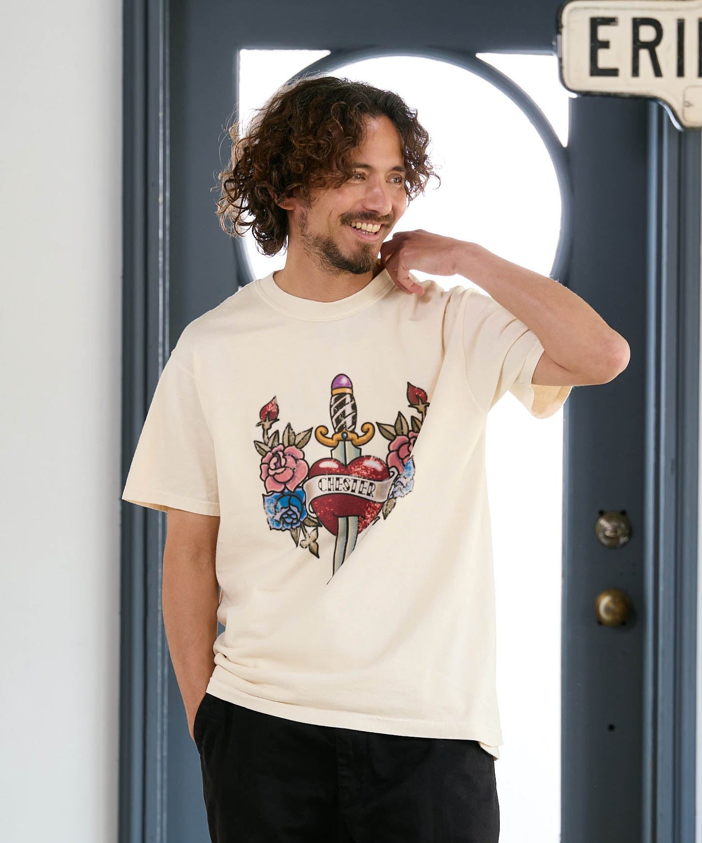 【予約販売7月初旬～中旬入荷】-Jerry-(ｼﾞｪﾘｰ)  オールドスクール タトゥーグラフィック ピグメントTシャツ