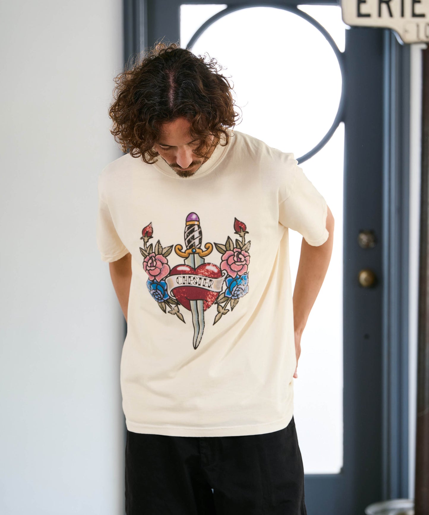 【予約販売7月初旬～中旬入荷】-Jerry-(ｼﾞｪﾘｰ)  オールドスクール タトゥーグラフィック ピグメントTシャツ