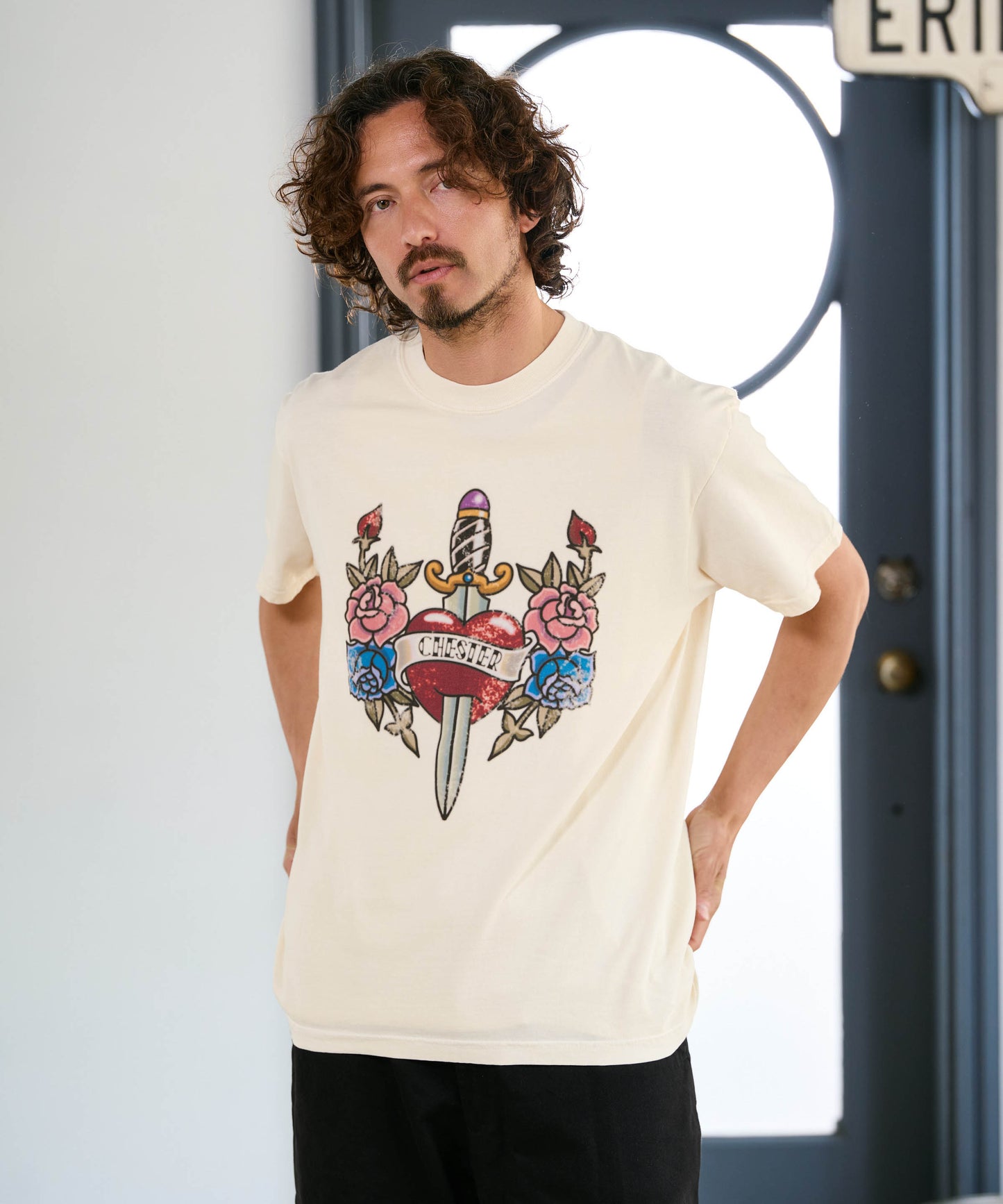 【予約販売7月初旬～中旬入荷】-Jerry-(ｼﾞｪﾘｰ)  オールドスクール タトゥーグラフィック ピグメントTシャツ