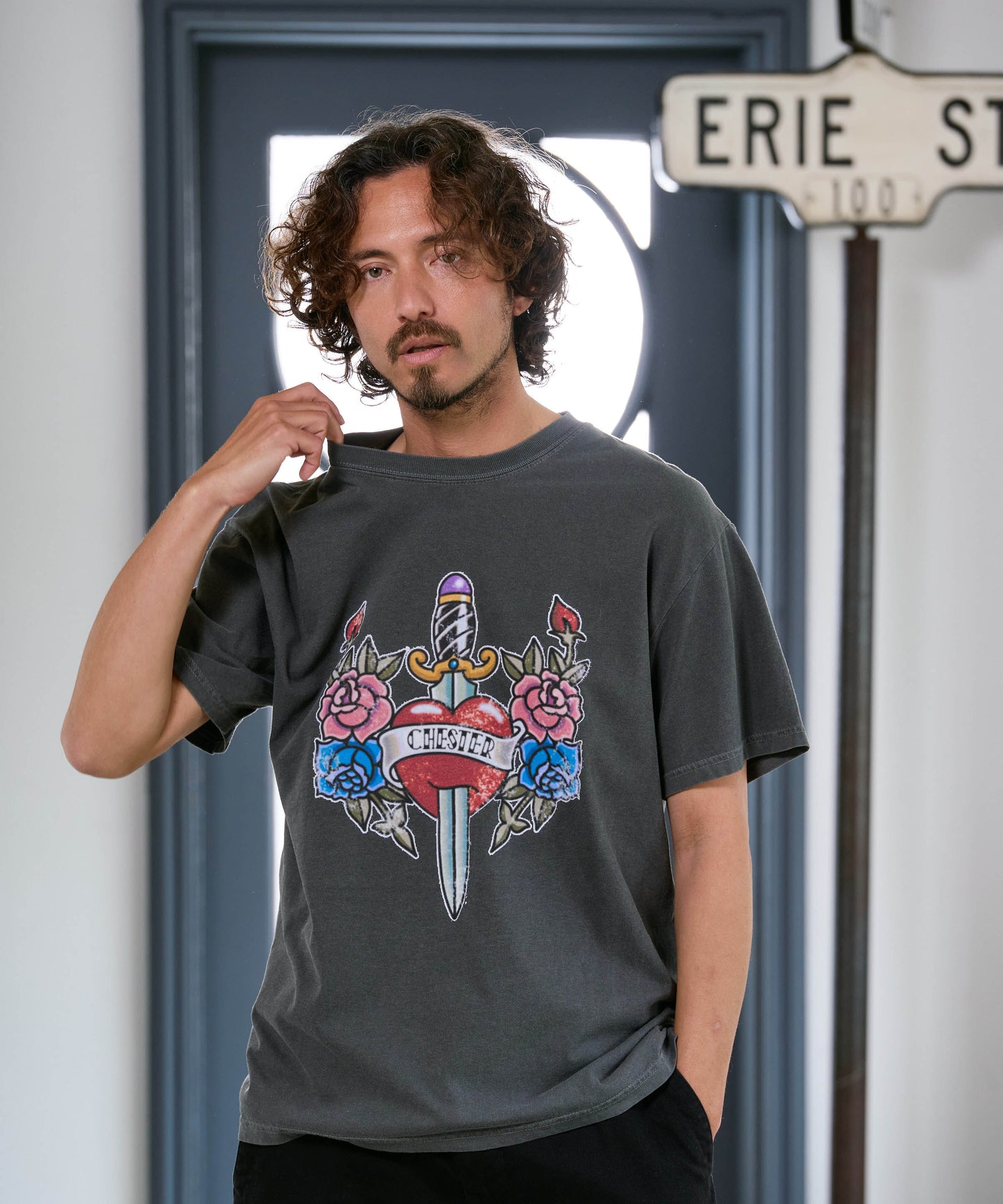【予約販売7月初旬～中旬入荷】-Jerry-(ｼﾞｪﾘｰ)  オールドスクール タトゥーグラフィック ピグメントTシャツ