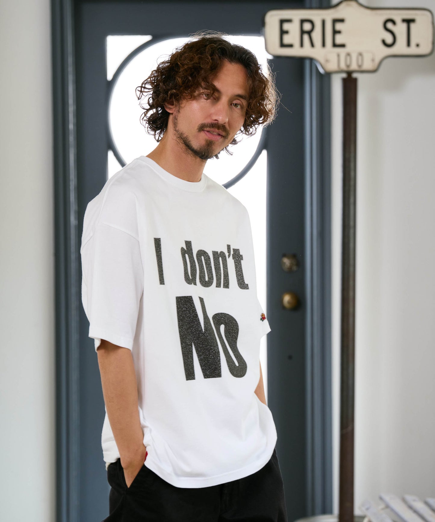 【予約販売7初旬～中旬入荷】-Beck-(ﾍﾞｯｸ)  "I don't No" メッセージプリント ビッグTシャツ