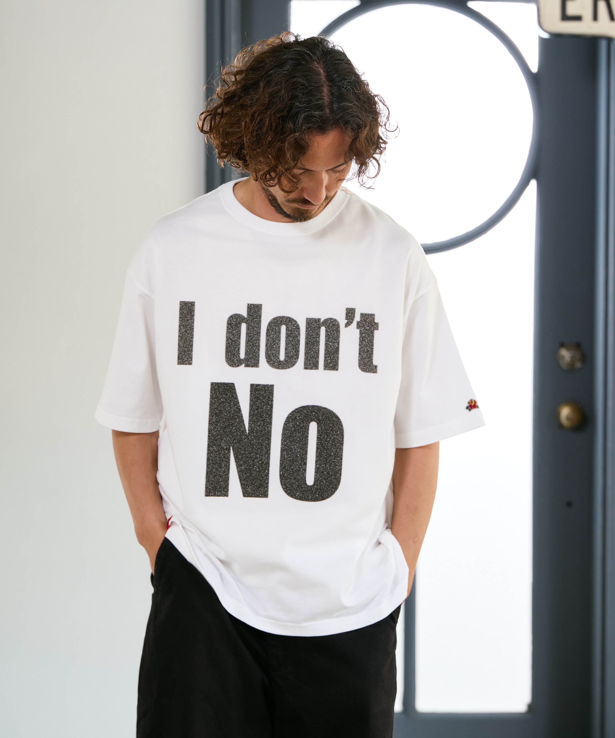 BECK プリントTシャツ ホワイト Mサイズ I don't No メッセージプリント ビッグTシャツ｜Beck｜Chester