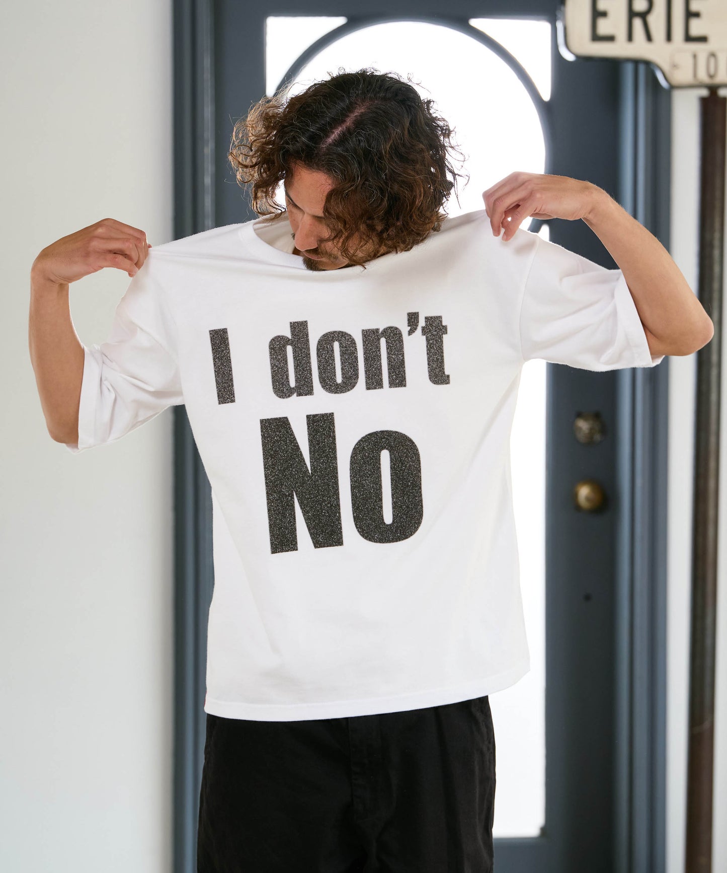 【予約販売7初旬～中旬入荷】-Beck-(ﾍﾞｯｸ)  "I don't No" メッセージプリント ビッグTシャツ