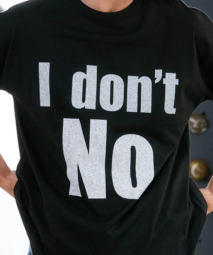 【予約販売7初旬～中旬入荷】-Beck-(ﾍﾞｯｸ)  "I don't No" メッセージプリント ビッグTシャツ