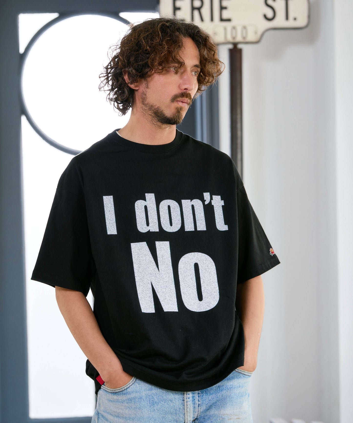 【予約販売7初旬～中旬入荷】-Beck-(ﾍﾞｯｸ)  "I don't No" メッセージプリント ビッグTシャツ