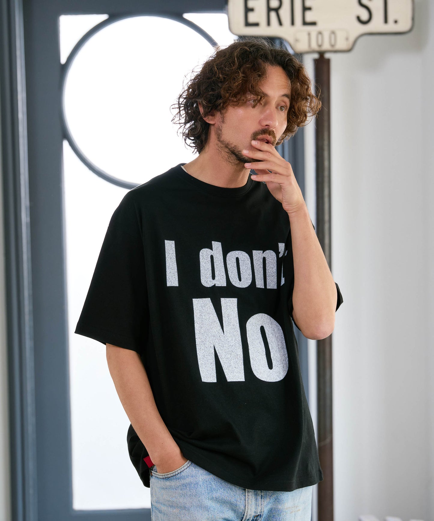 【予約販売7初旬～中旬入荷】-Beck-(ﾍﾞｯｸ)  "I don't No" メッセージプリント ビッグTシャツ