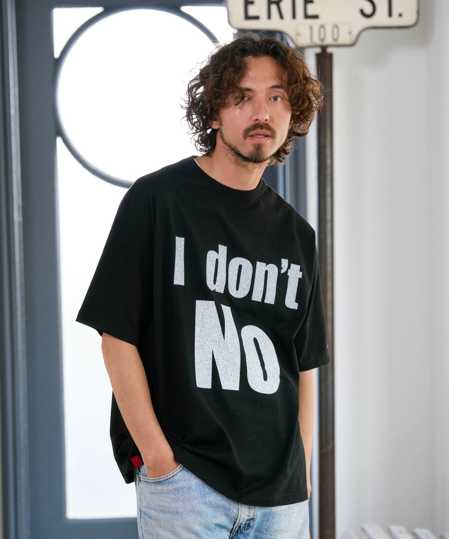 【予約販売7初旬～中旬入荷】-Beck-(ﾍﾞｯｸ)  "I don't No" メッセージプリント ビッグTシャツ