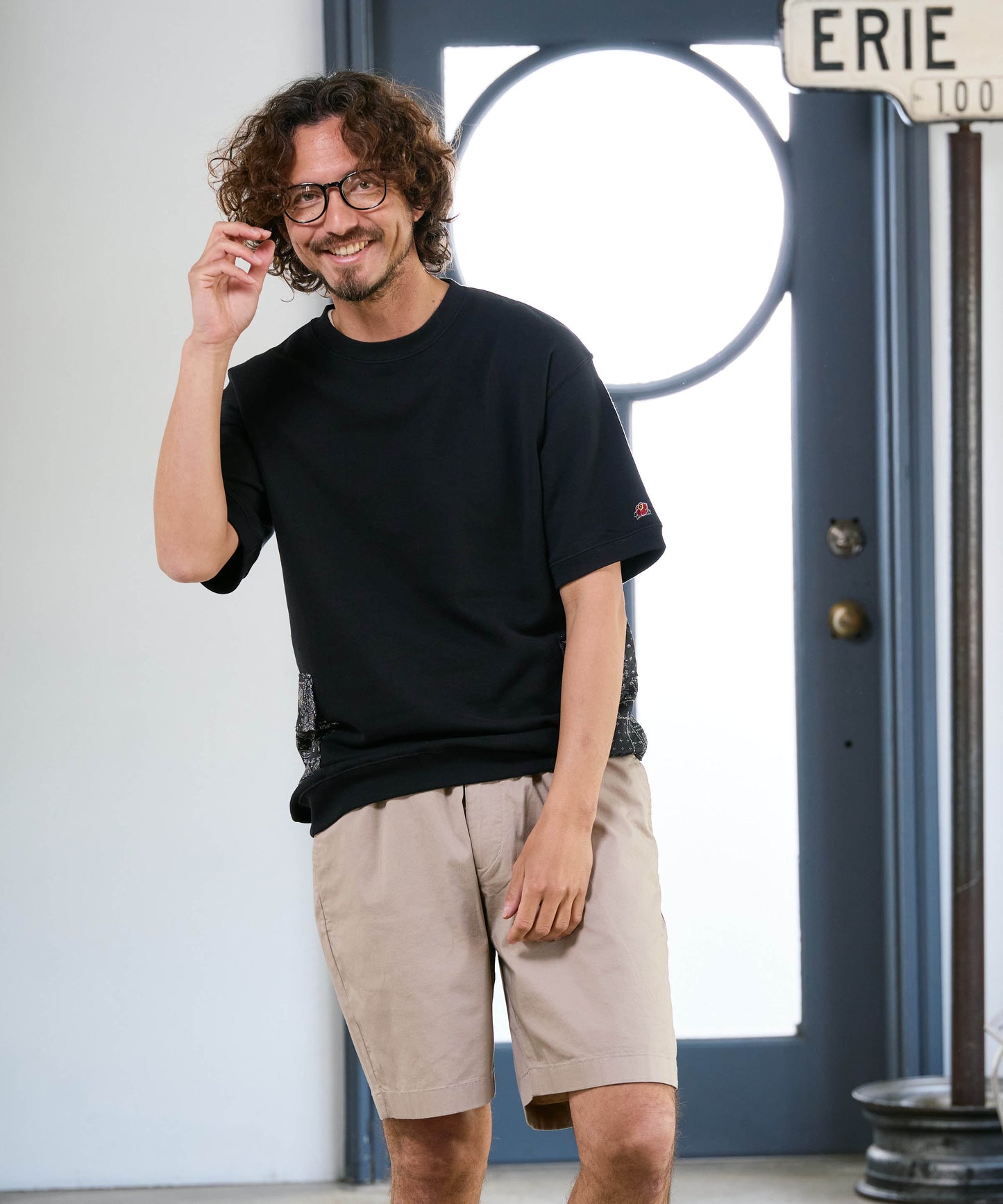 【予約販売7月初旬～中旬入荷】-Seth-(ｾｽ)  バンダナコンビネーション ハーフスリーブスウェット