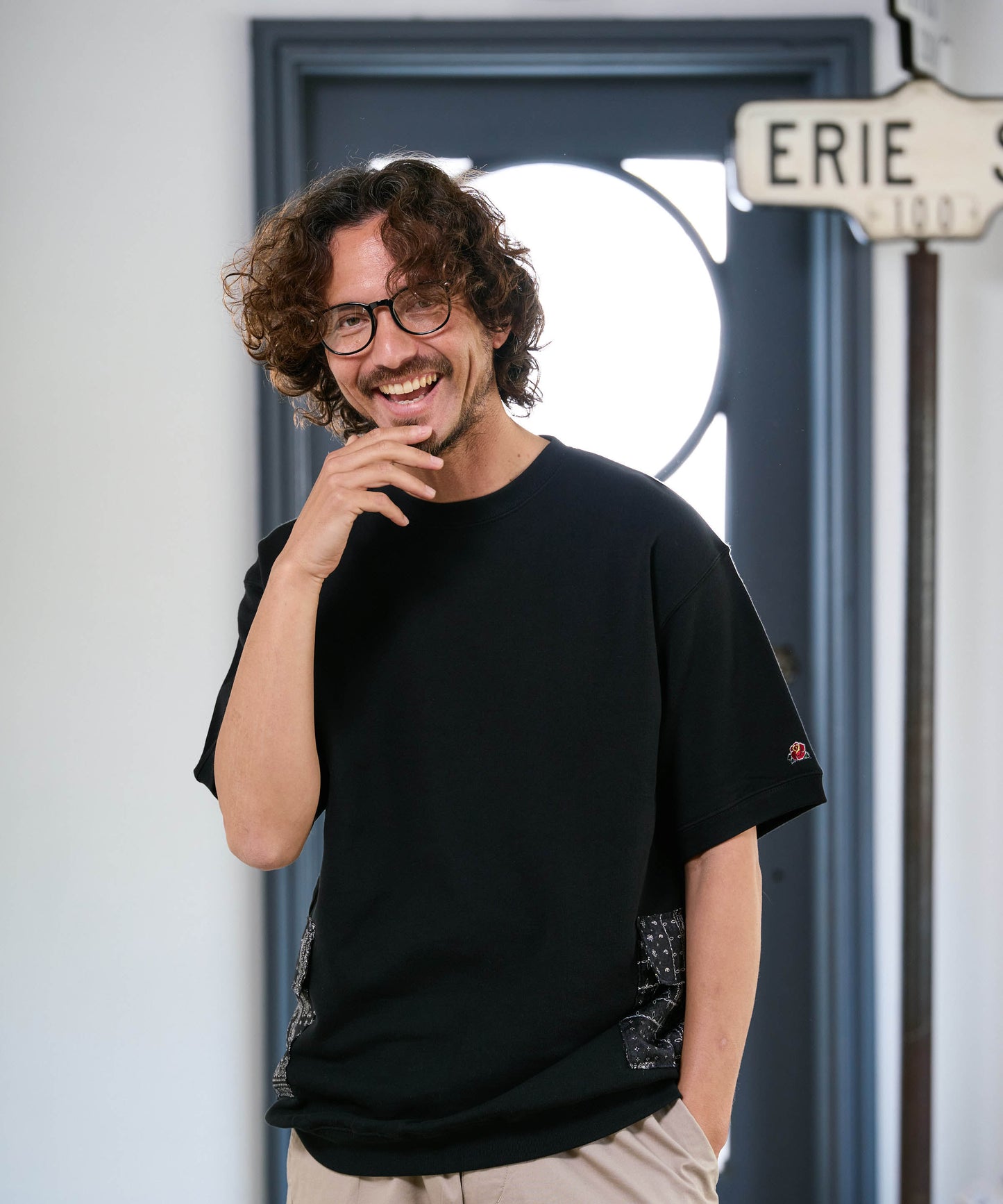 【予約販売7月初旬～中旬入荷】-Seth-(ｾｽ)  バンダナコンビネーション ハーフスリーブスウェット