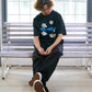 【予約販売7月初旬〜中旬入荷】-Indie-（ｲﾝﾃﾞｨｰ）デイジーフラワー＆ペイントスマッジ プリントTシャツ