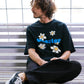 【予約販売7月初旬〜中旬入荷】-Indie-（ｲﾝﾃﾞｨｰ）デイジーフラワー＆ペイントスマッジ プリントTシャツ