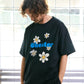 【予約販売7月初旬〜中旬入荷】-Indie-（ｲﾝﾃﾞｨｰ）デイジーフラワー＆ペイントスマッジ プリントTシャツ