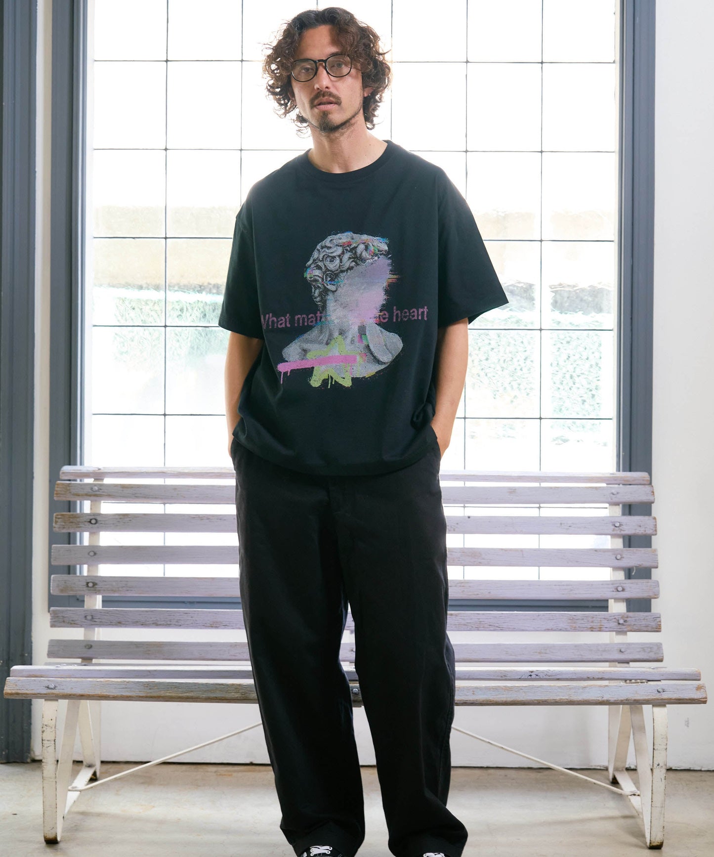 【予約販売7月初旬～中旬入荷】-Adonis-(ｱﾄﾞﾆｽ） アートグラフィック プリントTシャツ