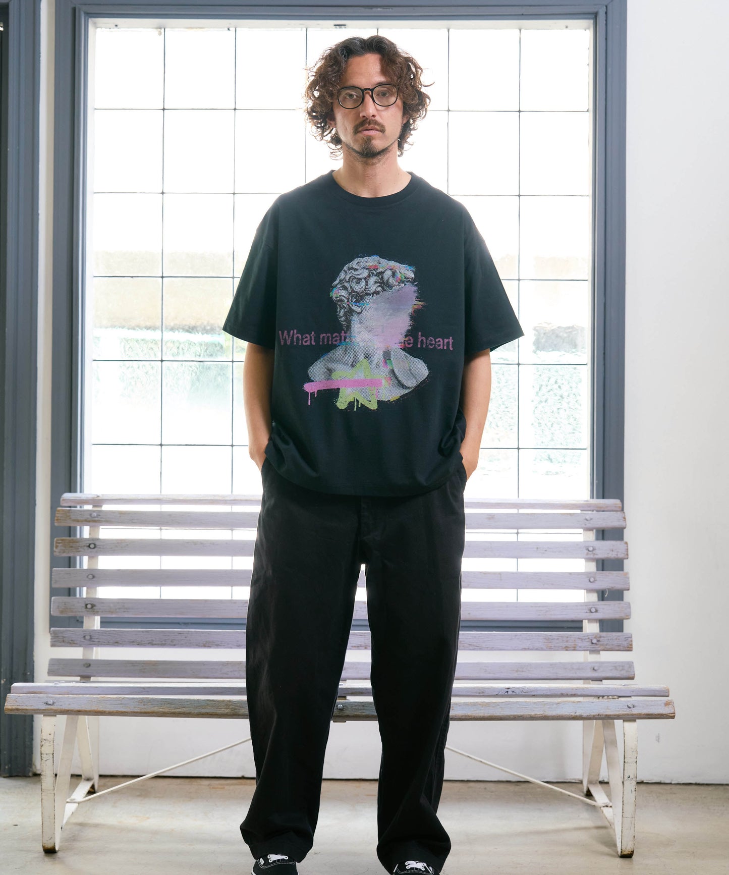 【予約販売7月初旬～中旬入荷】-Adonis-(ｱﾄﾞﾆｽ） アートグラフィック プリントTシャツ