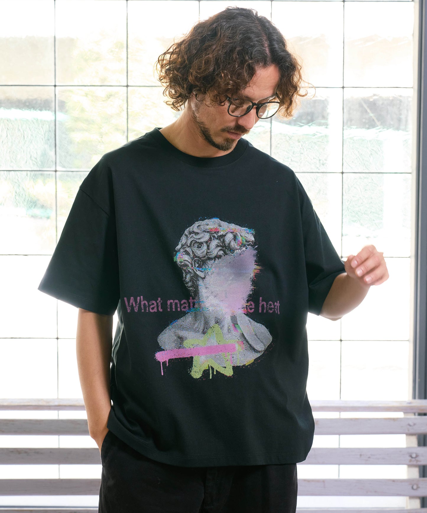 【予約販売7月初旬～中旬入荷】-Adonis-(ｱﾄﾞﾆｽ） アートグラフィック プリントTシャツ