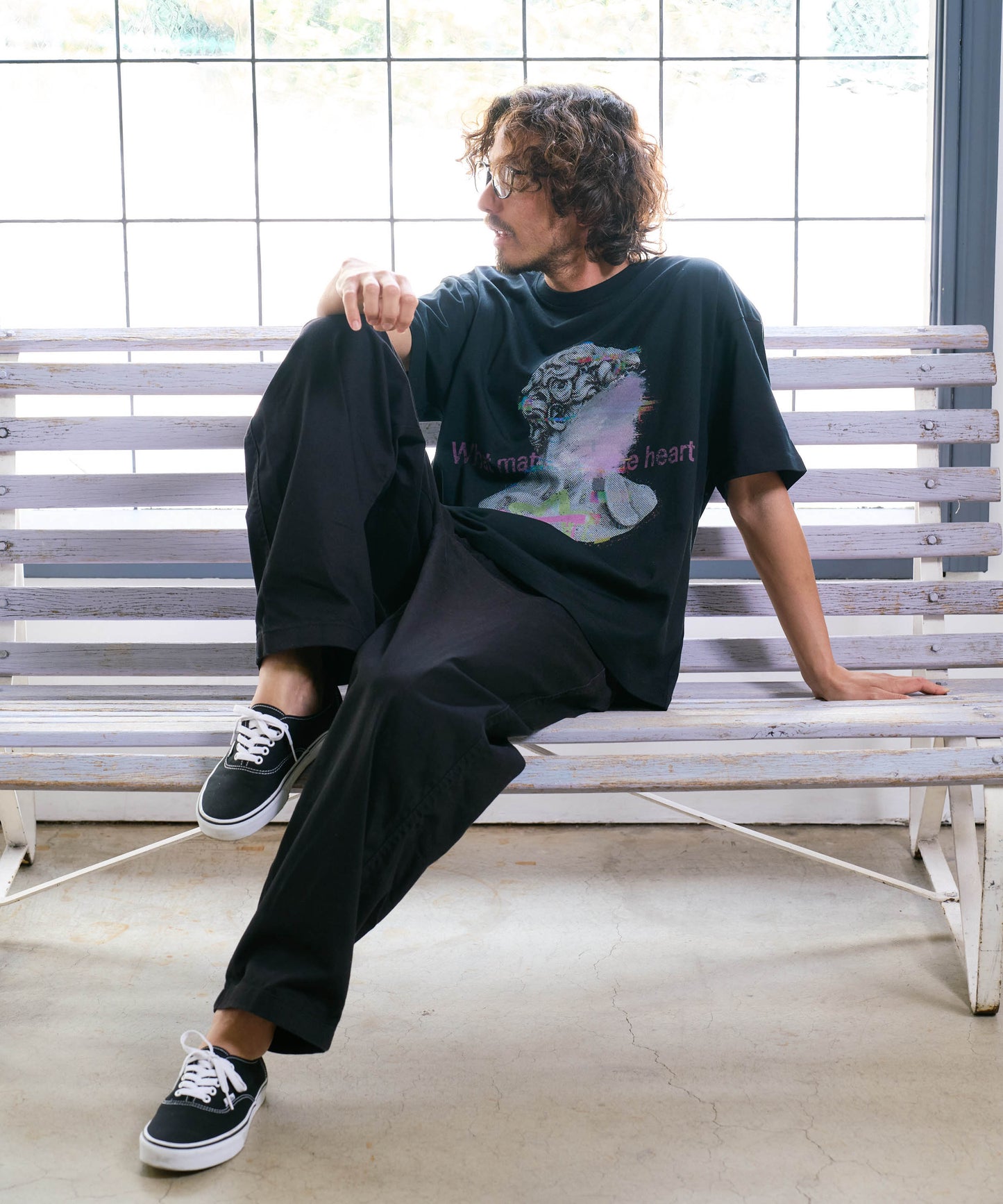 【予約販売7月初旬～中旬入荷】-Adonis-(ｱﾄﾞﾆｽ） アートグラフィック プリントTシャツ