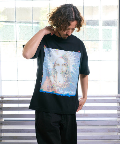 -Magdalena-(ﾏｸﾞﾀﾞﾚﾅ) "No saviors" グリッチマリア＆ローズワッペン ビッグTシャツ