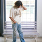 【予約販売7月中旬～下旬入荷】-Jesus-(ｼﾞｰｻﾞｽ) "Hey, What's up?" グラフィック＆ローズワッペン ヴィンテージTシャツ -Jesus-