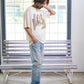 【予約販売7月中旬～下旬入荷】-Jesus-(ｼﾞｰｻﾞｽ) "Hey, What's up?" グラフィック＆ローズワッペン ヴィンテージTシャツ -Jesus-