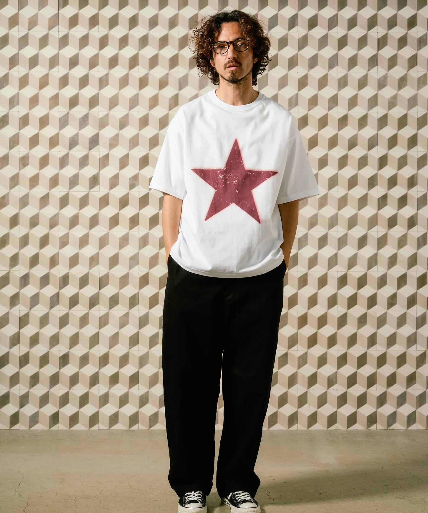 【予約販売7月初旬～中旬入荷】-Nova-(ﾉｳﾞｧ） グランジスター ビッグシルエット Tシャツ