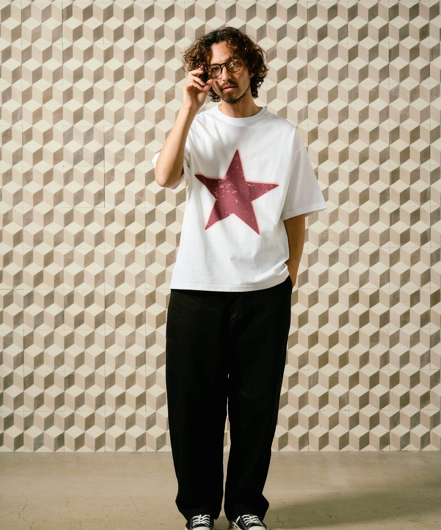 【予約販売7月初旬～中旬入荷】-Nova-(ﾉｳﾞｧ） グランジスター ビッグシルエット Tシャツ