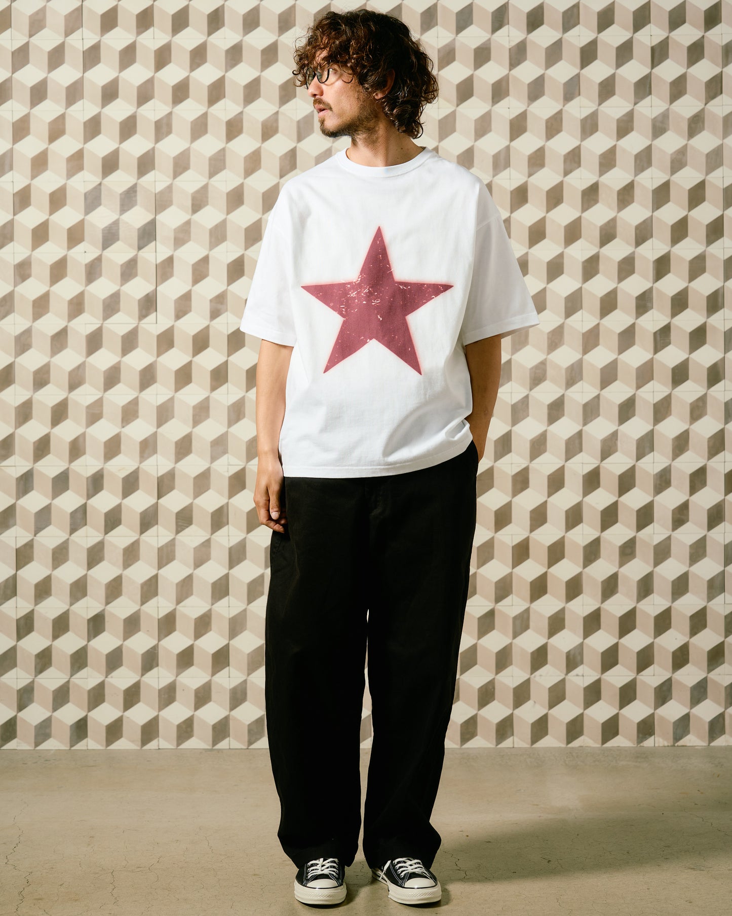 【予約販売7月初旬～中旬入荷】-Nova-(ﾉｳﾞｧ） グランジスター ビッグシルエット Tシャツ