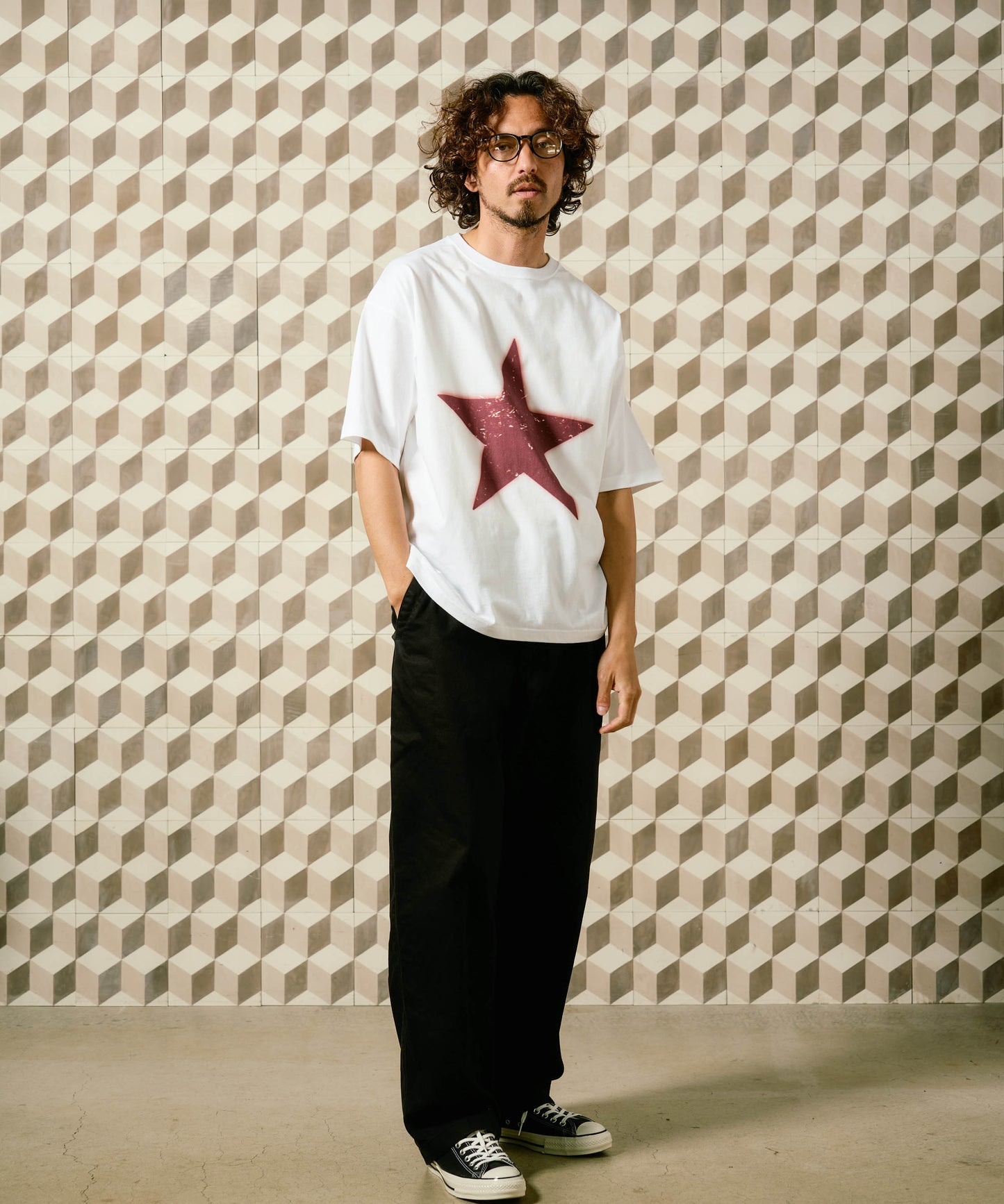 【予約販売7月初旬～中旬入荷】-Nova-(ﾉｳﾞｧ） グランジスター ビッグシルエット Tシャツ