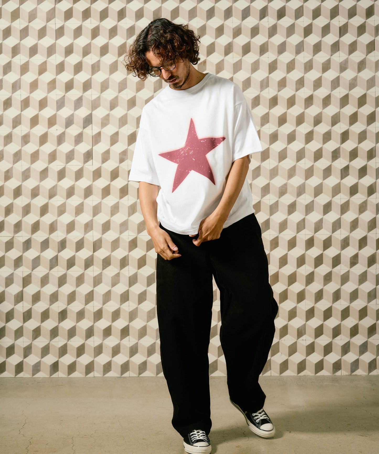 【予約販売7月初旬～中旬入荷】-Nova-(ﾉｳﾞｧ） グランジスター ビッグシルエット Tシャツ