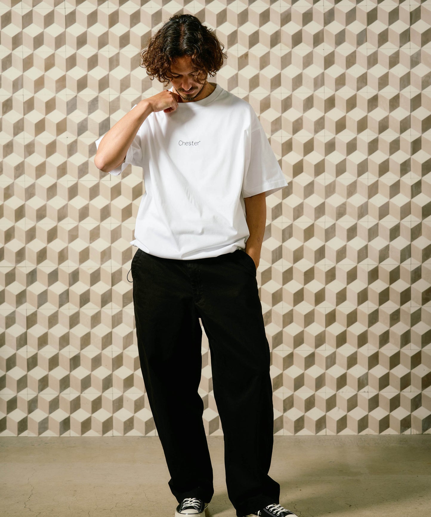 【予約販売7月初旬～中旬入荷】-Maya-(ﾏﾔ) インサイド曼荼羅プリント 裾ドローコード Tシャツ