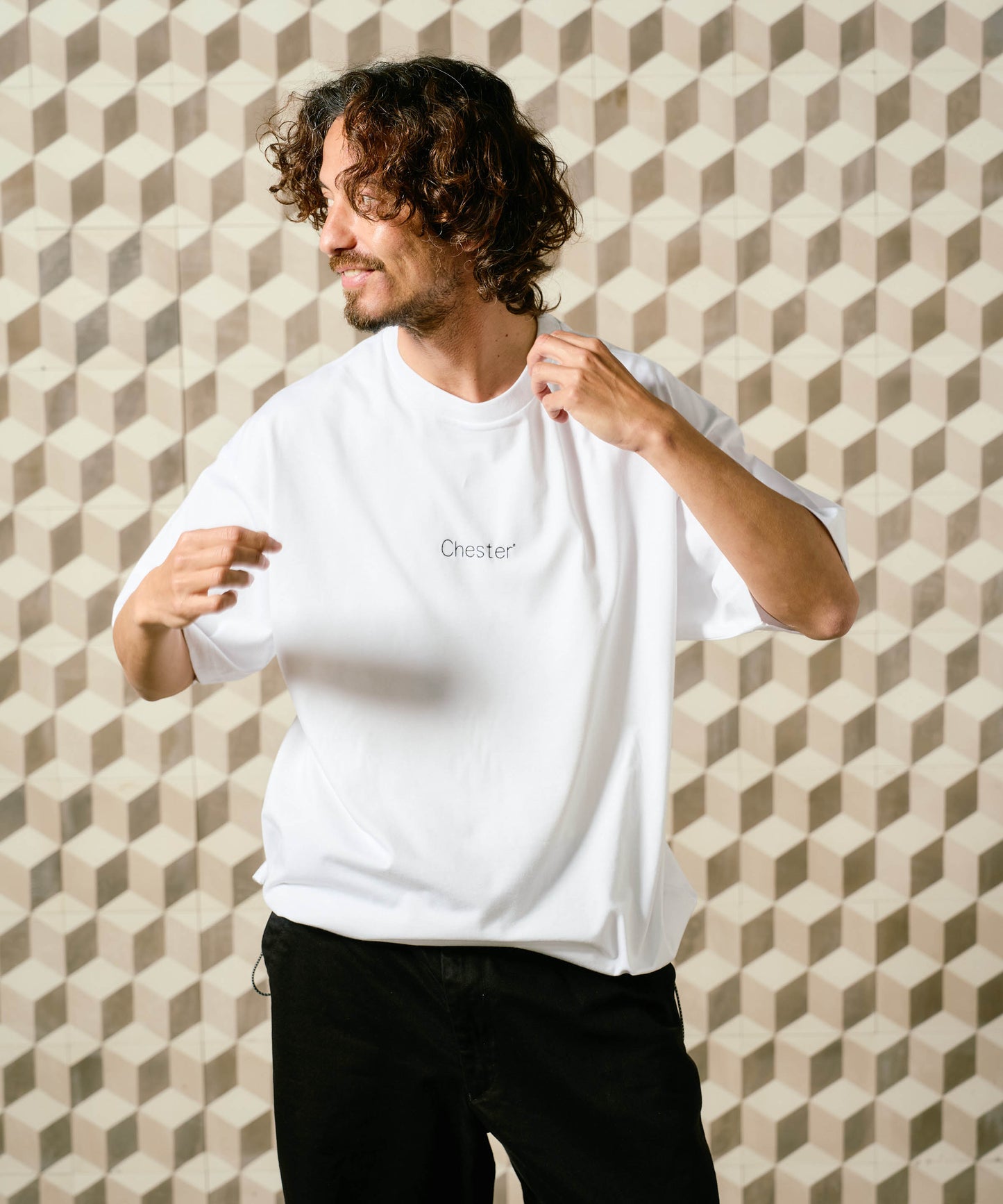 【予約販売7月初旬～中旬入荷】-Maya-(ﾏﾔ) インサイド曼荼羅プリント 裾ドローコード Tシャツ
