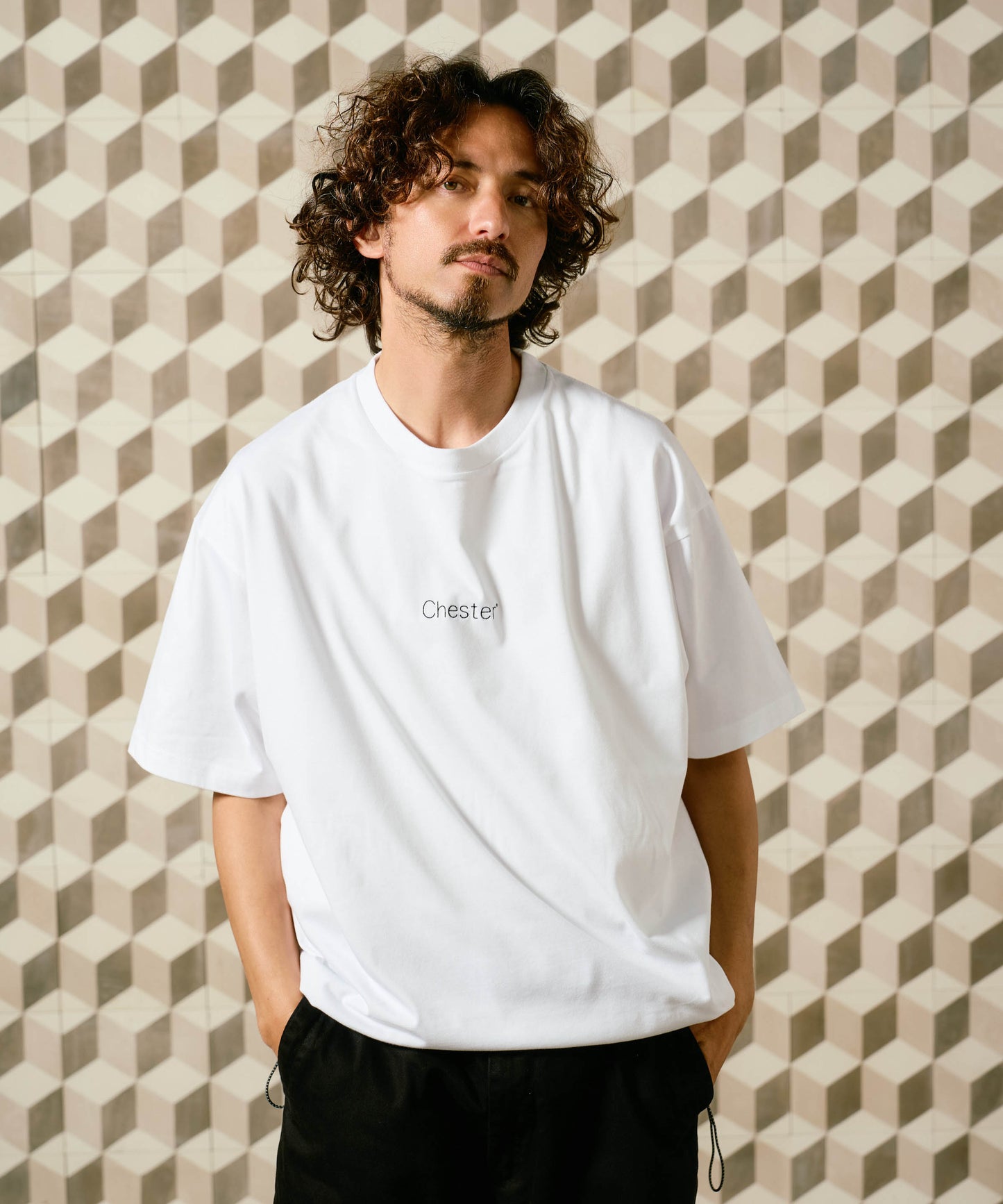 【予約販売7月初旬～中旬入荷】-Maya-(ﾏﾔ) インサイド曼荼羅プリント 裾ドローコード Tシャツ