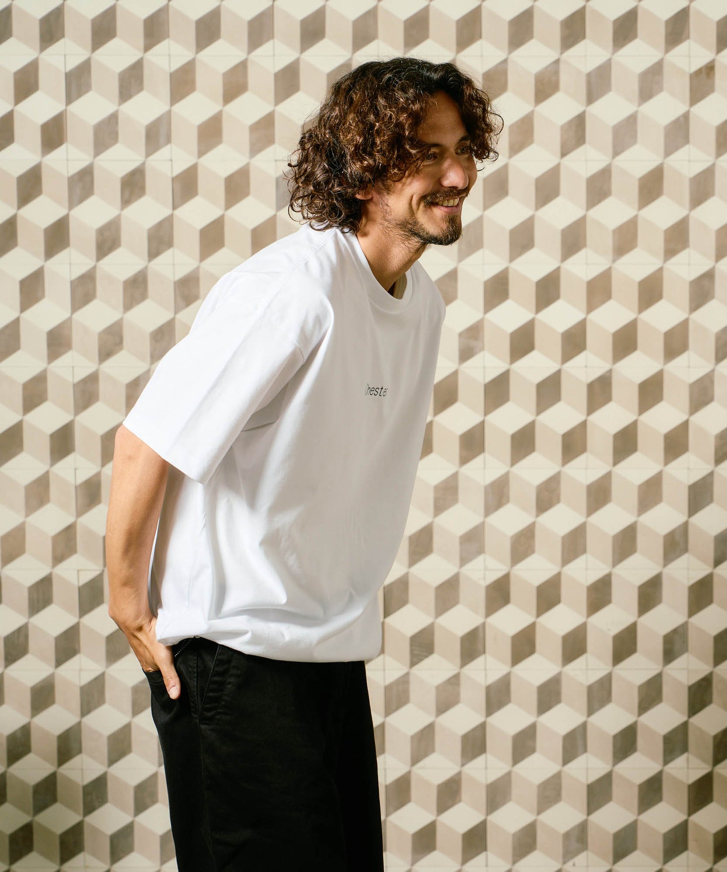 【予約販売7月初旬～中旬入荷】-Maya-(ﾏﾔ) インサイド曼荼羅プリント 裾ドローコード Tシャツ