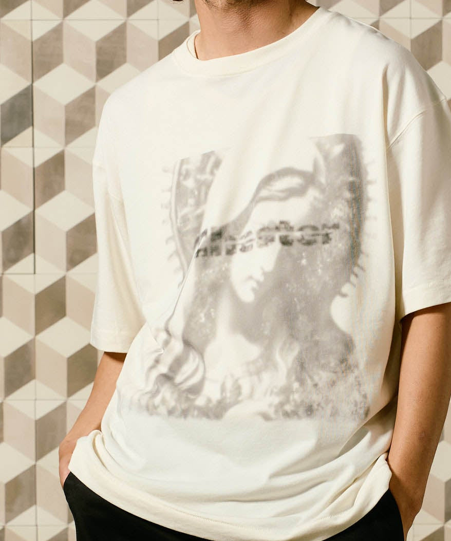 【予約販売7月中旬～下旬入荷】 -Maria-(ﾏﾘｱ) マリアグラフィック＆ローズワッペン ヴィンテージTシャツ -Maria-