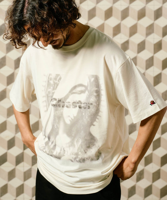【予約販売7月中旬～下旬入荷】 -Maria-(ﾏﾘｱ) マリアグラフィック＆ローズワッペン ヴィンテージTシャツ -Maria-