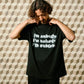【予約販売7月初旬～中旬入荷】-Remy-（ﾚﾐｰ） "I'm nobody" メッセージプリント Tシャツ