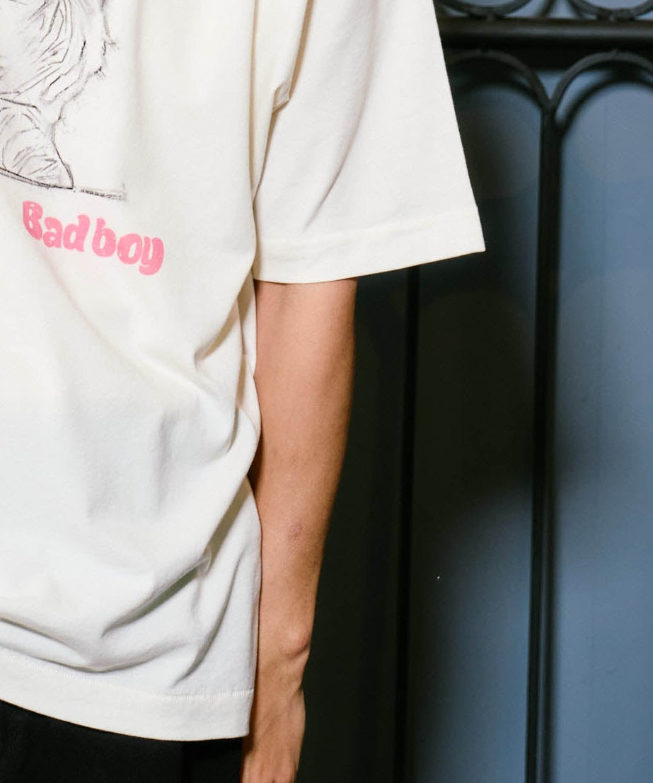 【予約販売7月初旬～中旬入荷】-Vinny-（ｳﾞｨﾆｰ） "Bad Boy" ドール＆ハートグラフィック Tシャツ