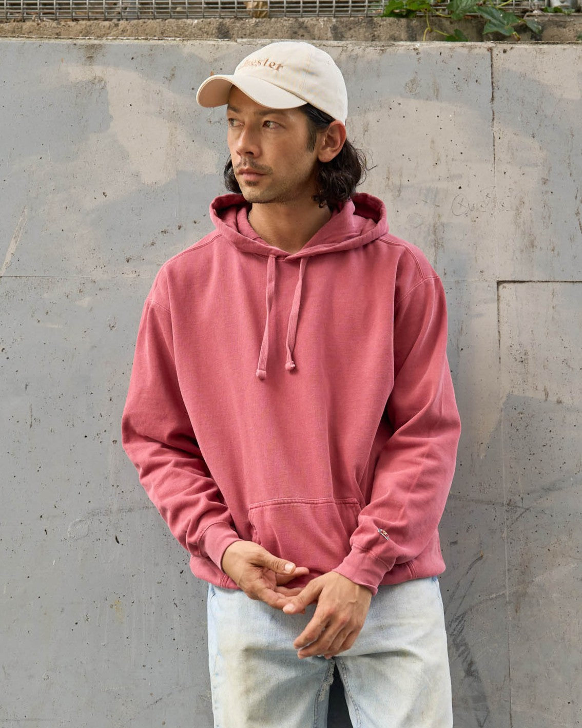 ピグメント後染 バックプリントプルオーバーパーカー -Patrick-【予約販売2月上旬～中旬入荷】