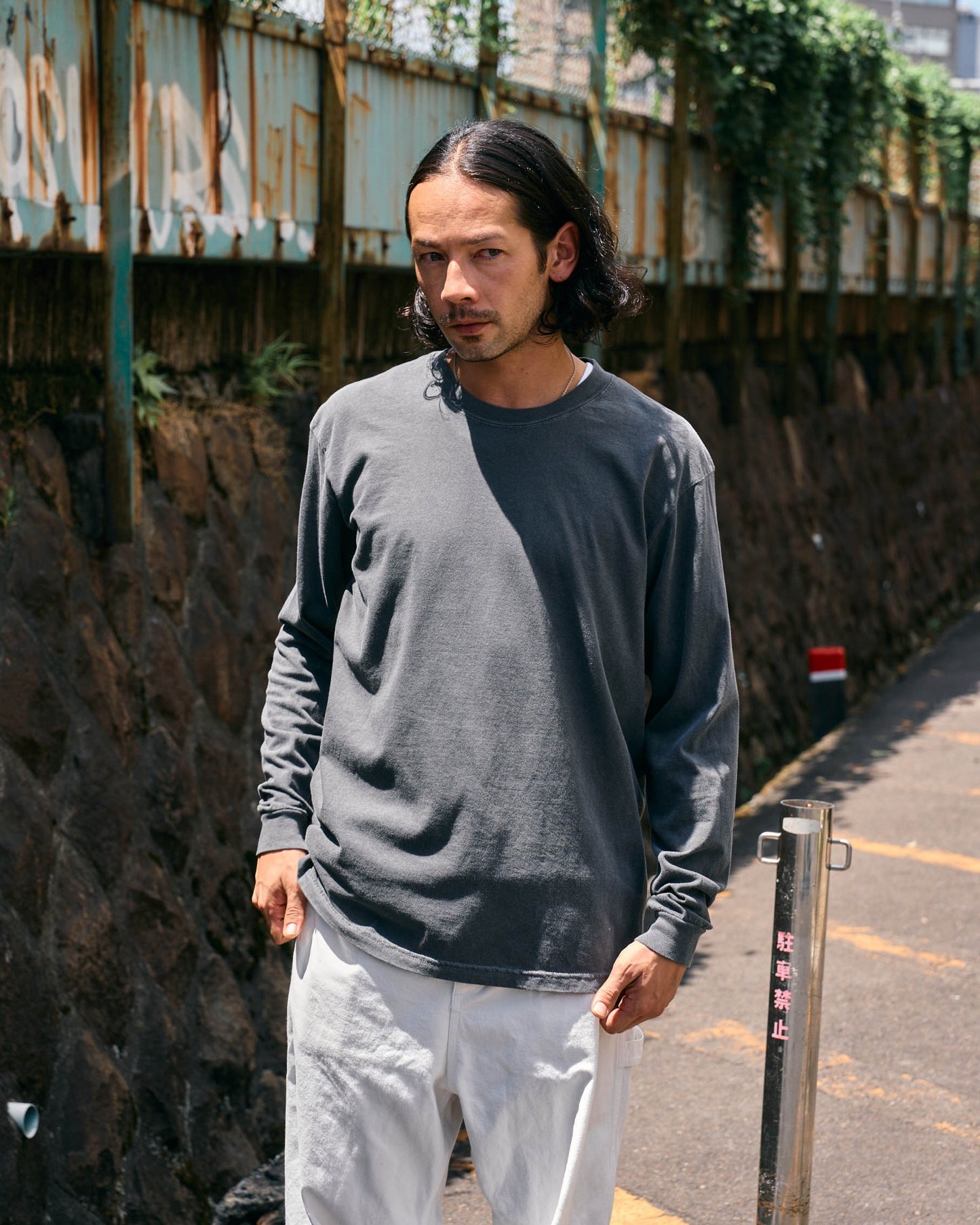 6.1oz ピグメント後染めロングスリーブT -Owen-【予約販売4月上旬～中旬入荷】