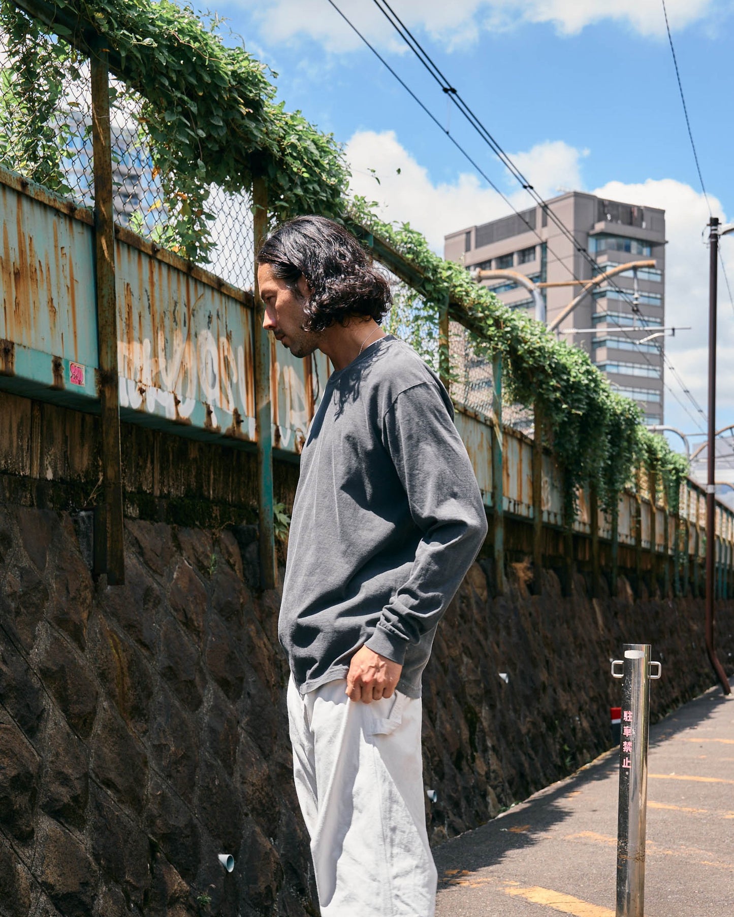 6.1oz ピグメント後染めロングスリーブT -Owen-【予約販売4月上旬～中旬入荷】