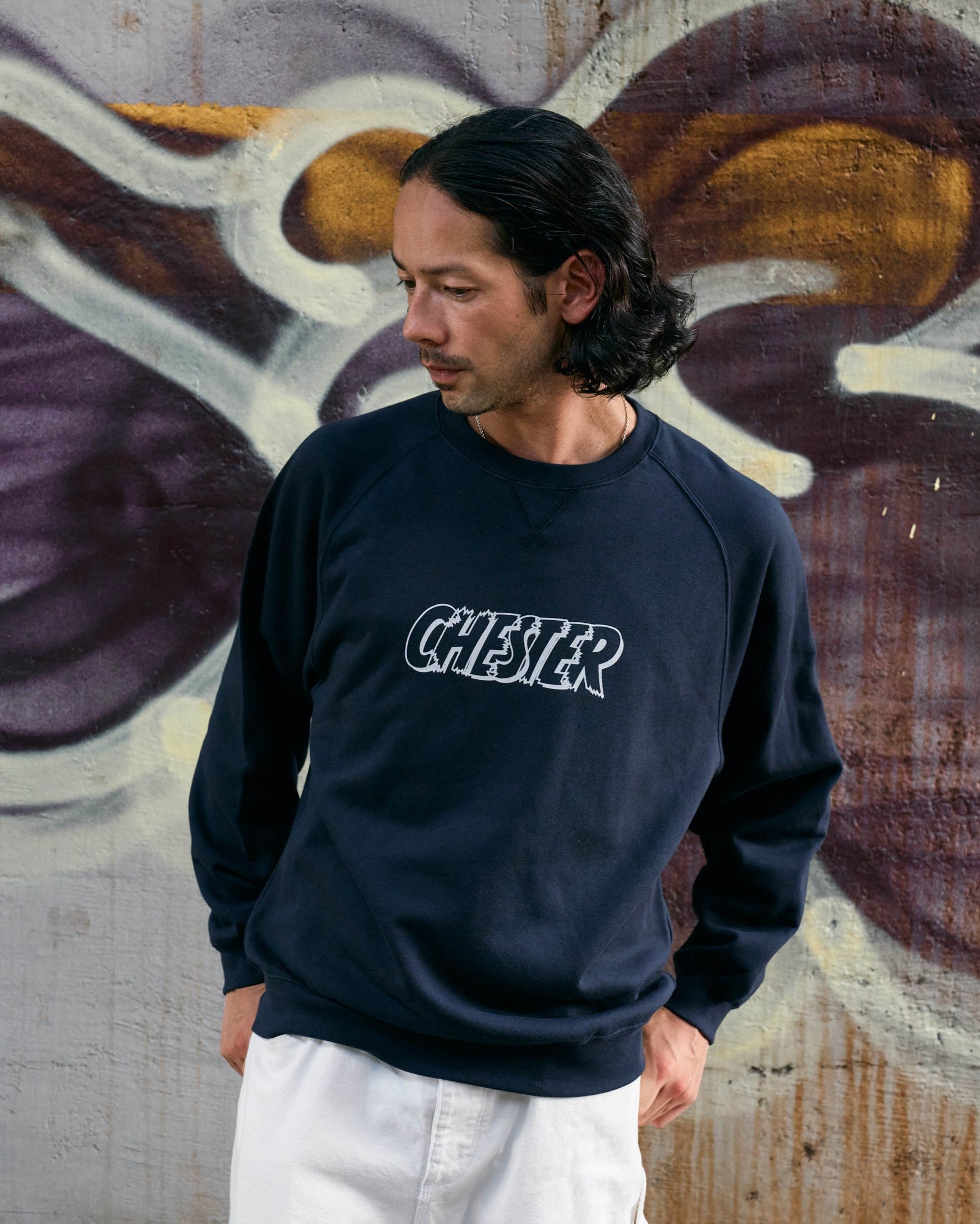 ラグランスリーブロゴスウェット -Philip-【予約販売3月上旬～中旬入荷