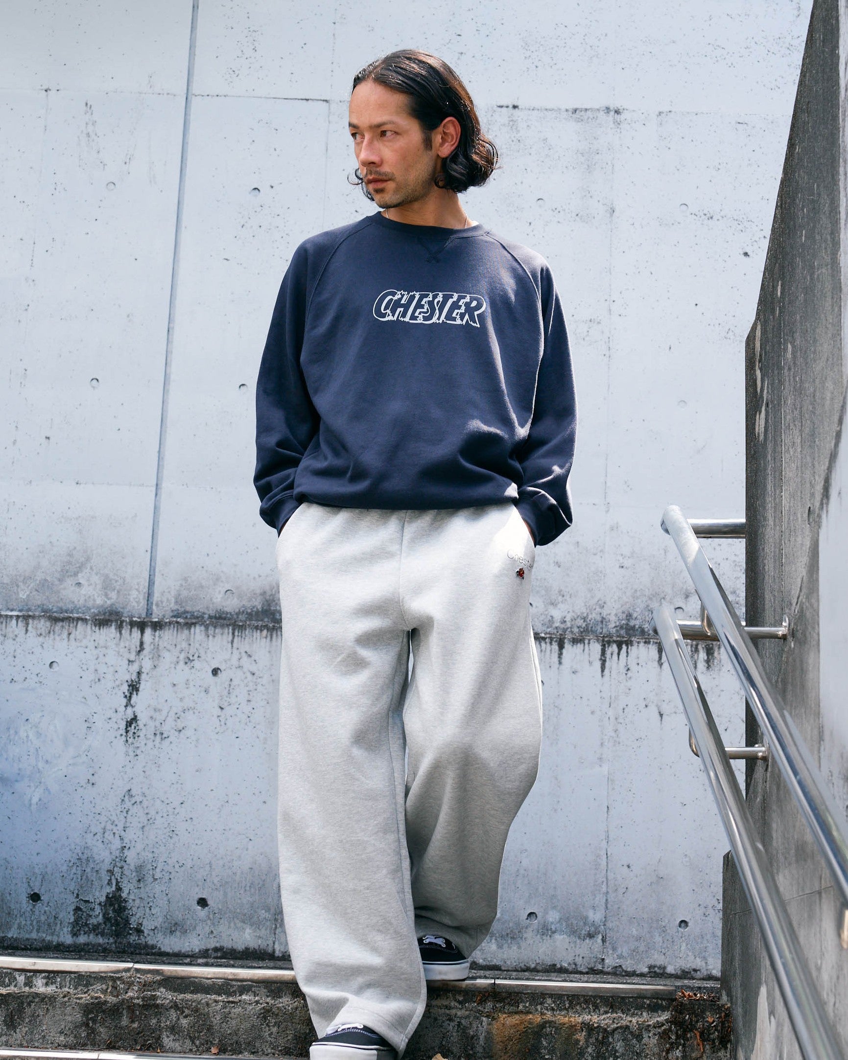 その他ブランド / 汚れ有/60s/ラグランスリーブ/丸胴/スウェット/コットン/WHT ラグランスリーブロゴスウェット -Philip-【予約販売3月上旬～中旬入荷