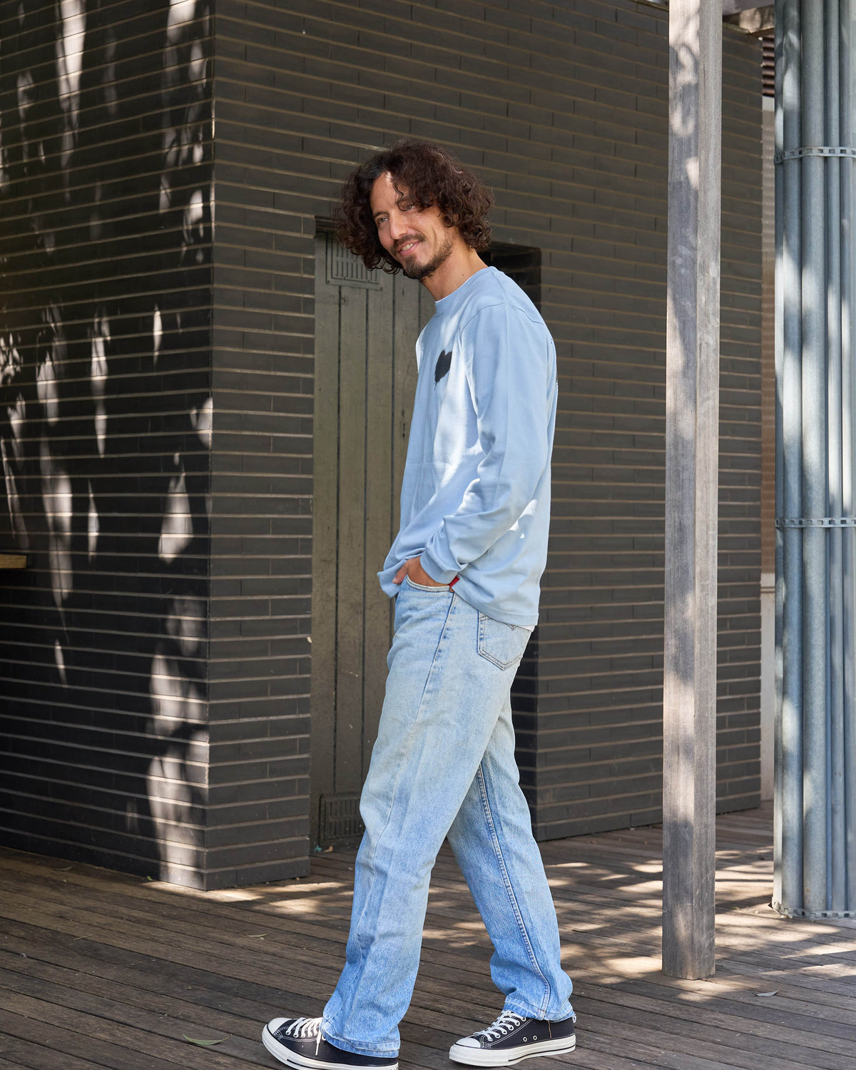 【Cary（ｷｬﾘｰ）】グランジハートロングスリーブTシャツ