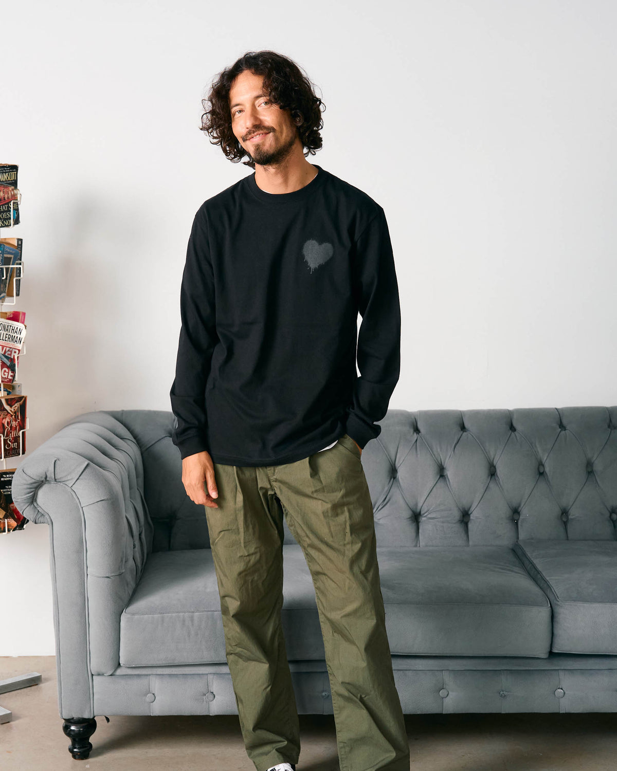 【Cary（ｷｬﾘｰ）】グランジハートロングスリーブTシャツ